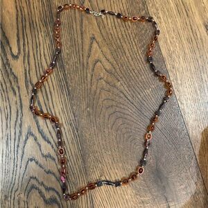 Vintage Brown Beaded Necklace